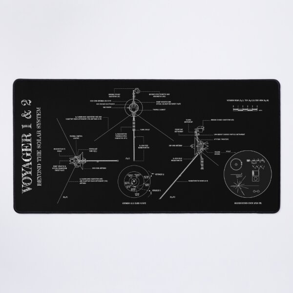 Item preview, Voyager. Deep Space Exploration Probes (White Stencil - No Background) designed and sold by BGALAXY.