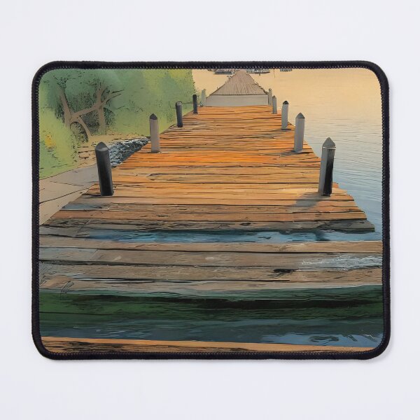 Item preview, Long dock on the water. designed and sold by Nomad-Maynard.