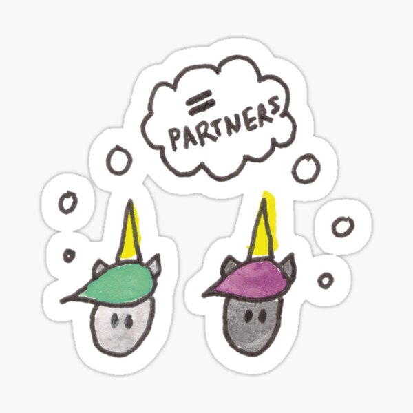 Unicorns Unite - Equal Partners Sticker