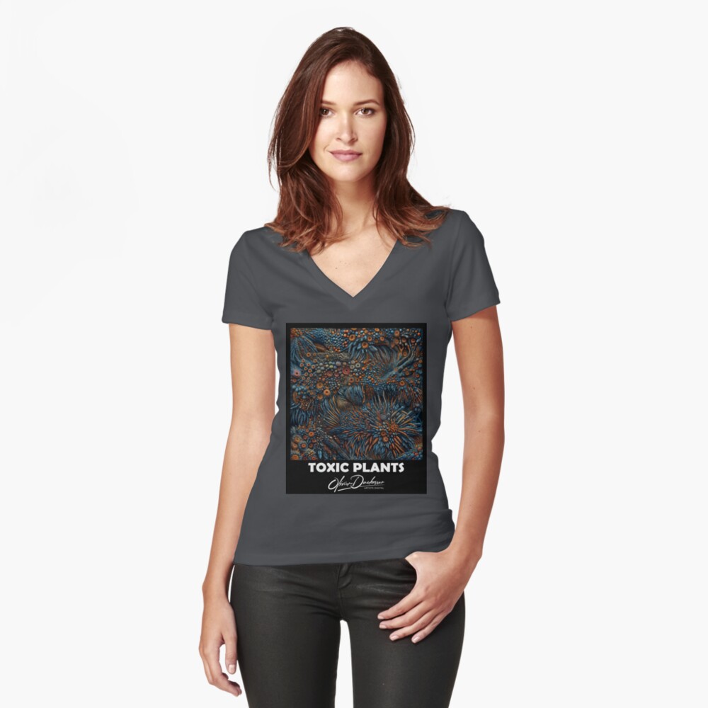 Aperçu de l'œuvre T-shirt moulant col V créée et vendue par oduchossoir.