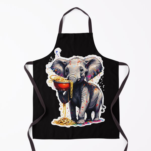 Item preview, Elephant enjoying ramen designed and sold by CreativMee.