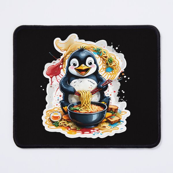 Item preview, Penguin enjoying ramen designed and sold by CreativMee.