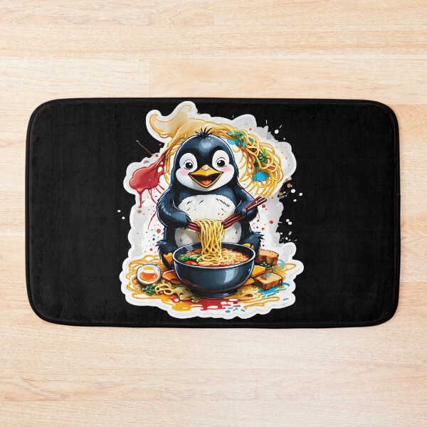 Item preview, Penguin enjoying ramen designed and sold by CreativMee.