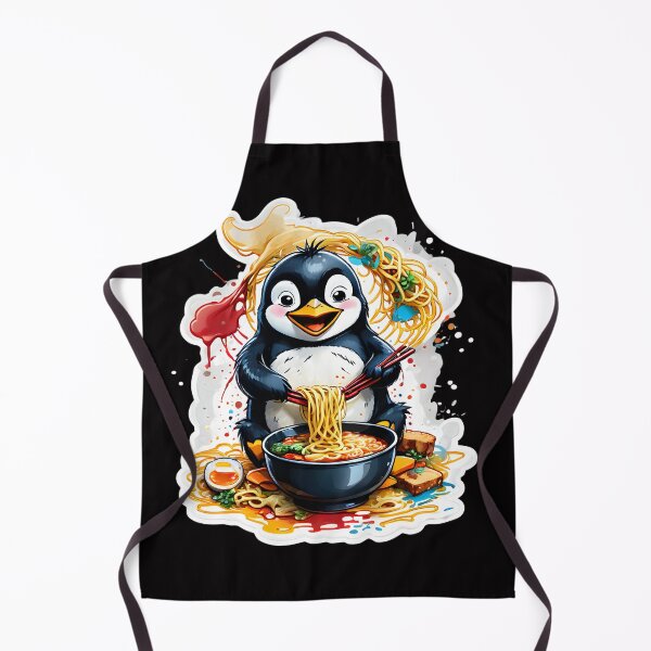 Item preview, Penguin enjoying ramen designed and sold by CreativMee.