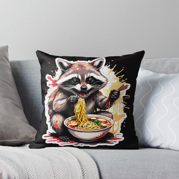 Item preview, Racoon enjoying ramen designed and sold by CreativMee.