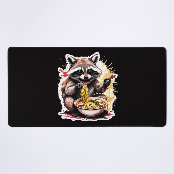 Item preview, Racoon enjoying ramen designed and sold by CreativMee.