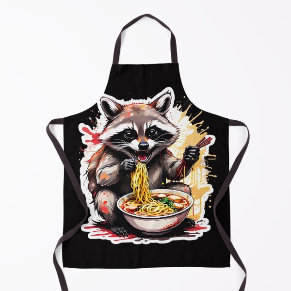 Item preview, Racoon enjoying ramen designed and sold by CreativMee.