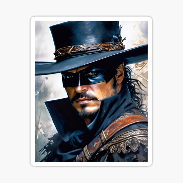 Vista previa del artículo con la obra «Zorro Don Diego de la Vega», diseñado y vendido por TheArtOfPat.