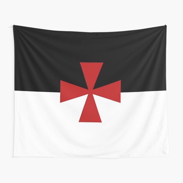 Discover Knights Templar Battle Banner Tapestry