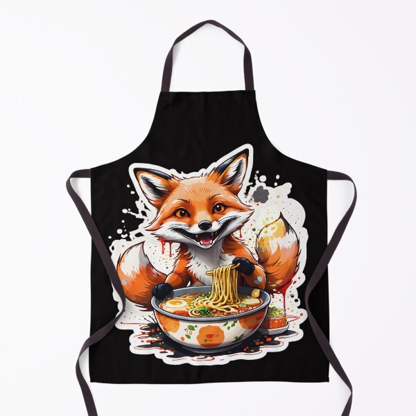 Item preview, Fox enjoying ramen designed and sold by CreativMee.