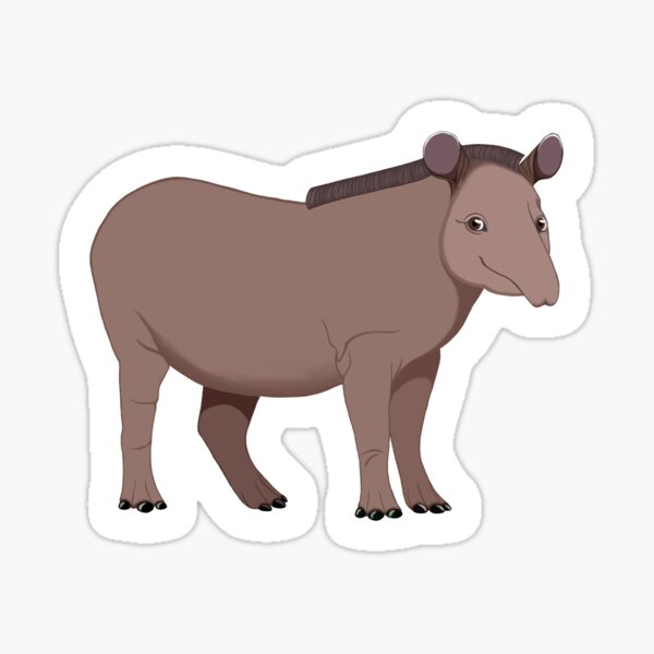 Vista previa del artículo con la obra «Tapir brasileño (Tapirus terrestris)», diseñado y vendido por Amanda Cherutte.