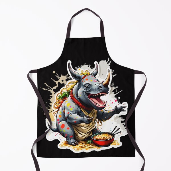 Item preview, Rhino enjoying ramen designed and sold by CreativMee.