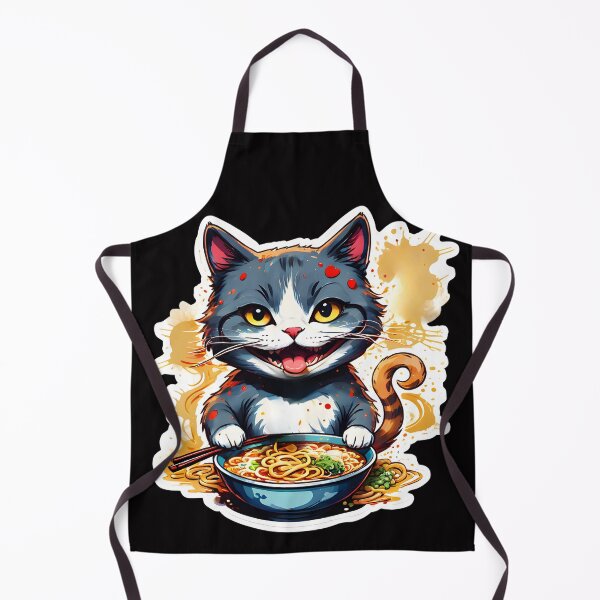 Item preview, Cat enjoying ramen designed and sold by CreativMee.