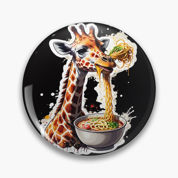 Item preview, Giraffe enjoying ramen designed and sold by CreativMee.