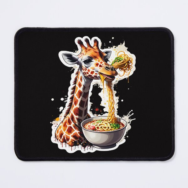 Item preview, Giraffe enjoying ramen designed and sold by CreativMee.