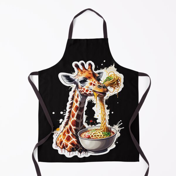 Item preview, Giraffe enjoying ramen designed and sold by CreativMee.