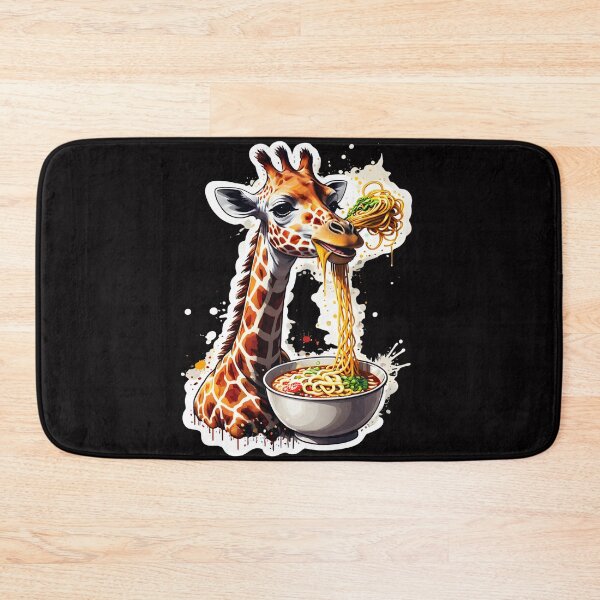 Item preview, Giraffe enjoying ramen designed and sold by CreativMee.