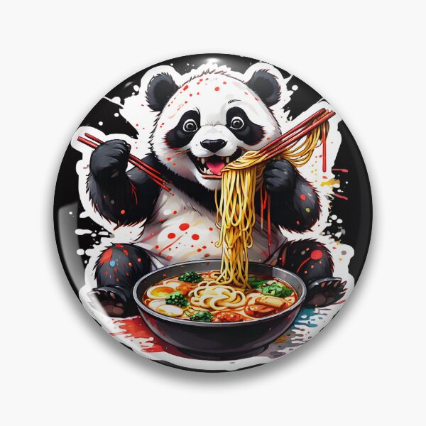Item preview, Panda enjoying ramen designed and sold by CreativMee.