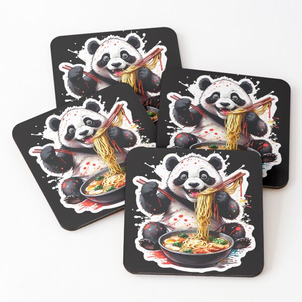 Item preview, Panda enjoying ramen designed and sold by CreativMee.