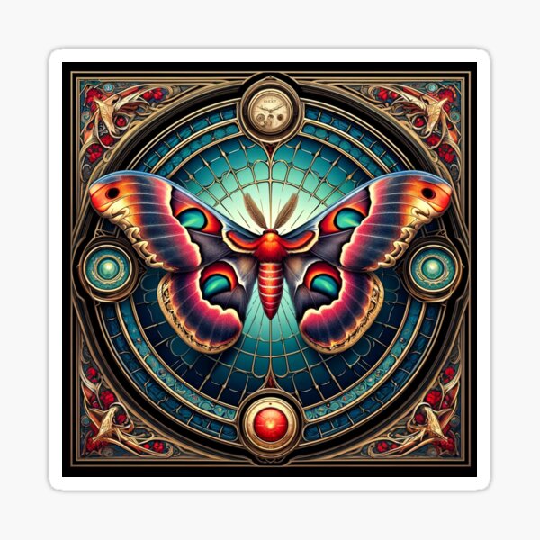 Item preview, A Beautiful Moth in Leaded Light designed and sold by shape-shifter24.