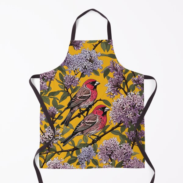 Item preview, New Hampshire Purple Finches And Purple Lilac Blossom designed and sold by taiche.