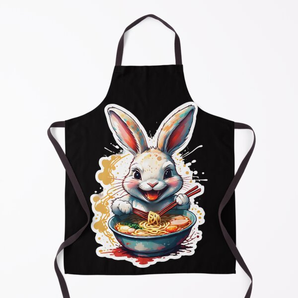 Item preview, Rabbit enjoying ramen designed and sold by CreativMee.