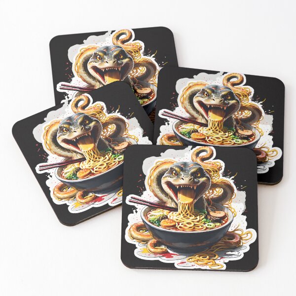Item preview, Snake enjoying ramen designed and sold by CreativMee.