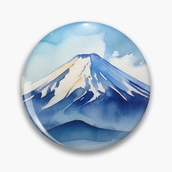 Item preview, Fuji Moutain in Blue sky day watercolor painting designed and sold by WhiteDoveArt.