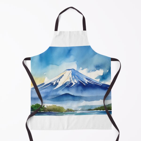 Item preview, Fuji Moutain in Blue sky day watercolor painting designed and sold by WhiteDoveArt.