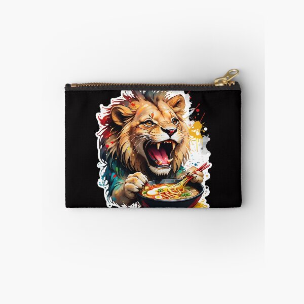 Item preview, Lion enjoying ramen designed and sold by CreativMee.