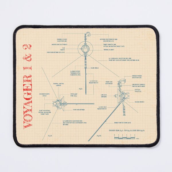 Item preview, Voyager. Deep Space Exploration Probes (Old Paper Grid) designed and sold by BGALAXY.