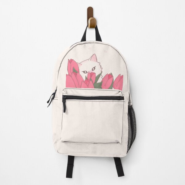 Item preview, Cat with tulips (transparent) designed and sold by Catdrama.
