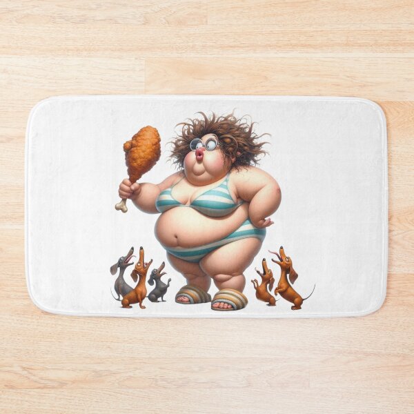 Item preview, Chunky Lady Feeding Dogs: Heartwarming Scene designed and sold by Hungry-Murphy.