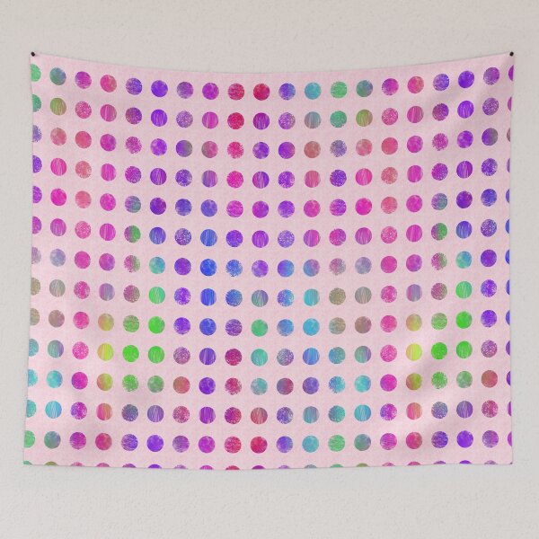 Item preview, Rainbow Dots On Pink Background designed and sold by ThatIsSomething.
