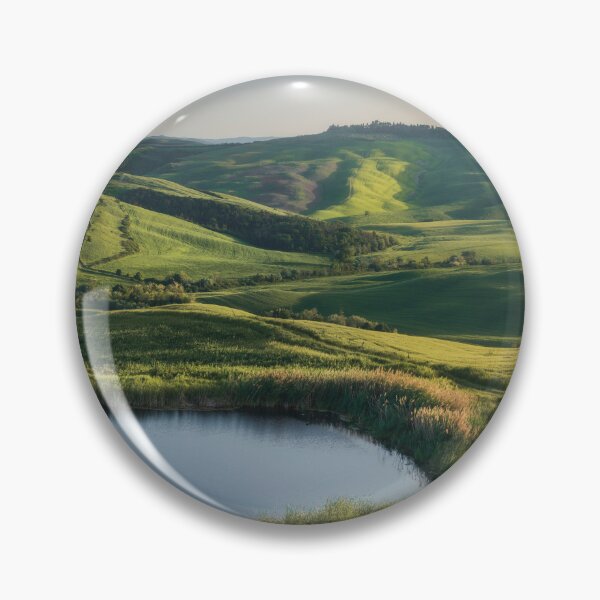 Item preview, Small lake in the hills of the Crete Senesi at sunset. Tuscany, Italy designed and sold by Stefano Orazzini.