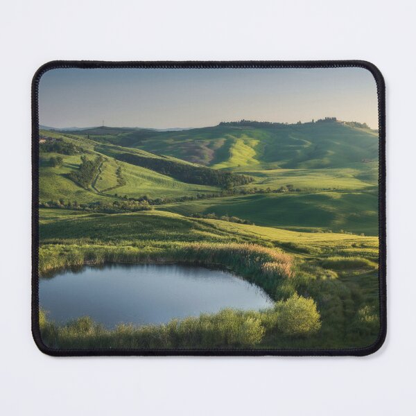 Item preview, Small lake in the hills of the Crete Senesi at sunset. Tuscany, Italy designed and sold by Stefano Orazzini.