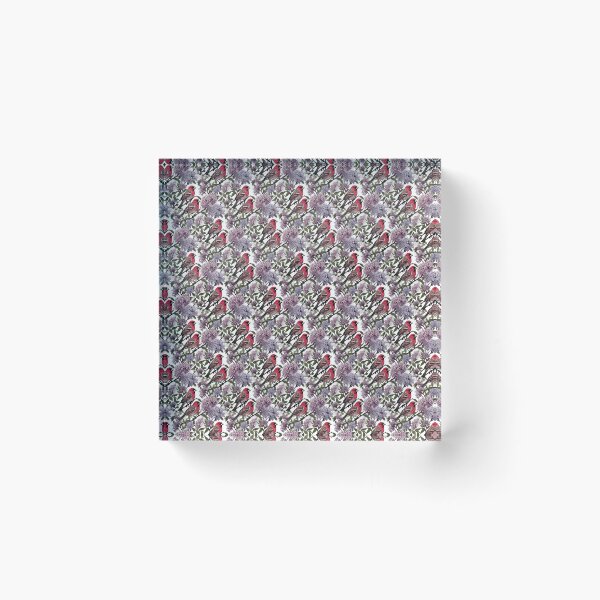 Item preview, New Hampshire Purple Finches And Purple Lilac Blossom Pattern  designed and sold by taiche.