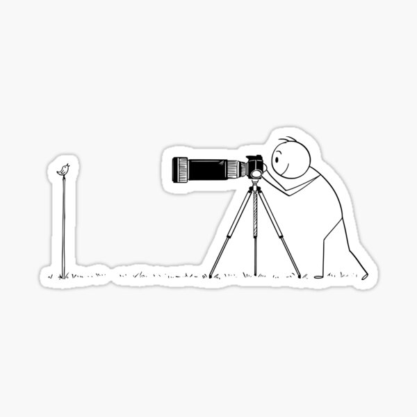 Item preview, Stickman loves photographing birds! designed and sold by orioleoutdoor.