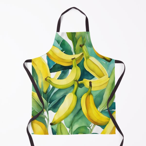 Item preview, Painted bananas among the leaves - banana watercolor designed and sold by Funny-Banana.