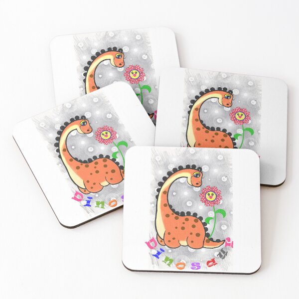 Item preview, Happy dinosaur and charming flower  designed and sold by Shirley cute art .