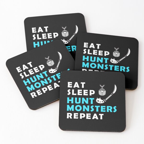 Item preview, EAT SLEEP HUNT MONSTERS REPEAT MH Insect Glaive designed and sold by CuteNCool.