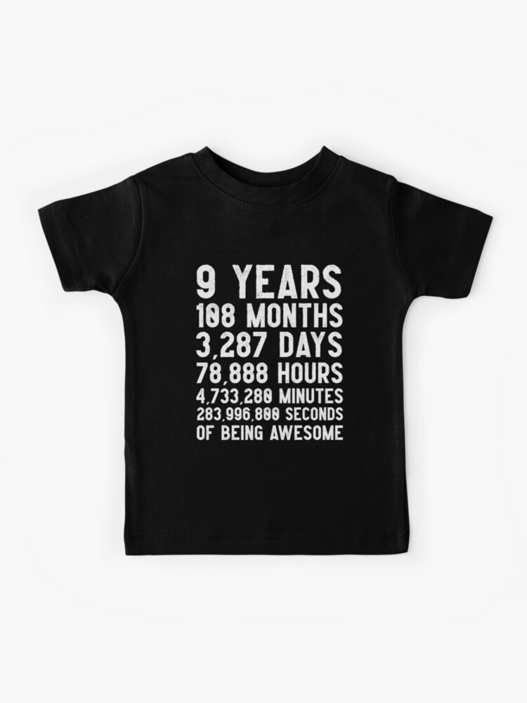 Camisetas niños 9 años regalo de 9