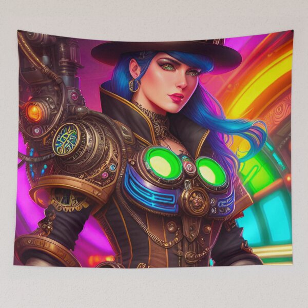 Item preview, Steampunk Femme Fatale: Top Hat and Colorful Contraption designed and sold by GrizzlyCollective.