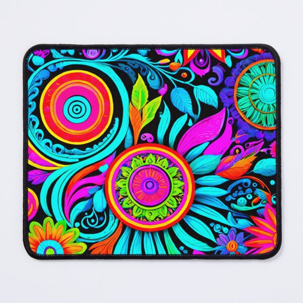 Item preview, Neon Bloom: Floral Pattern in Vivid Hues designed and sold by GrizzlyCollective.