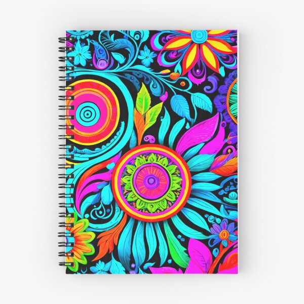 Item preview, Neon Bloom: Floral Pattern in Vivid Hues designed and sold by GrizzlyCollective.