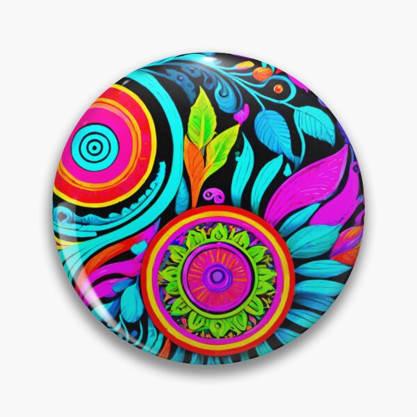Item preview, Neon Bloom: Floral Pattern in Vivid Hues designed and sold by GrizzlyCollective.