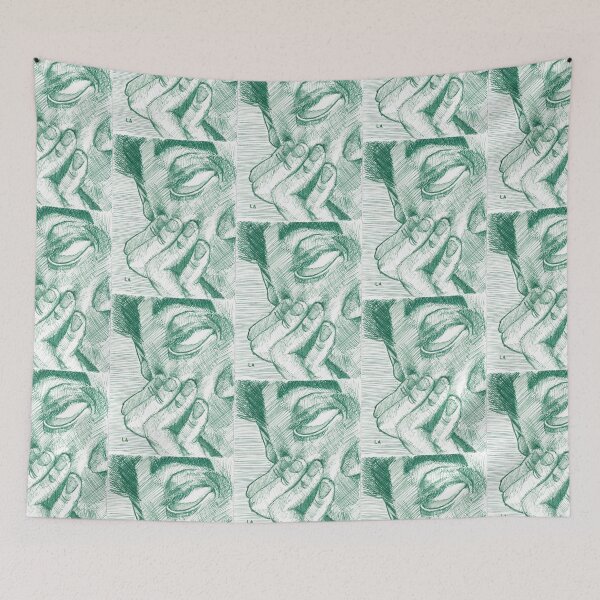 Item preview, Green pen portrait designed and sold by Arthur Loeuil.
