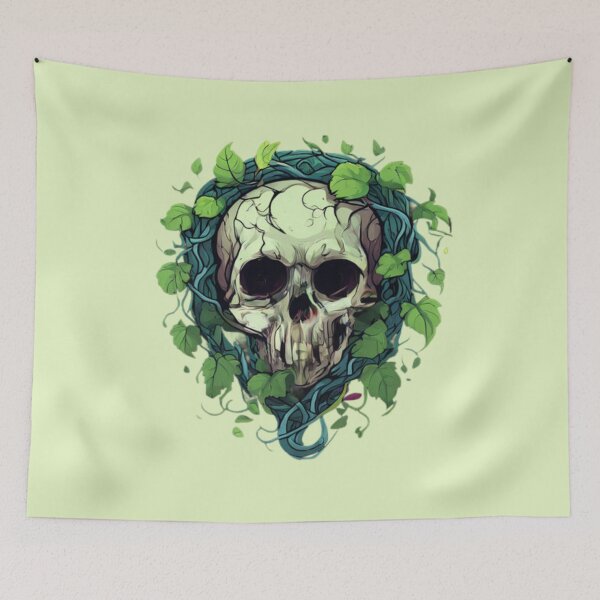 Item preview, Skull with Vines designed and sold by Planetporridge.