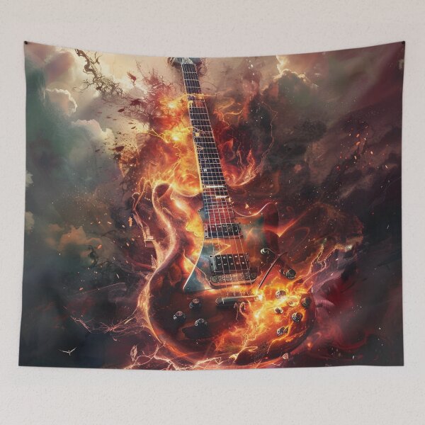 Item preview, Flaming Rock Guitar designed and sold by dcrc.