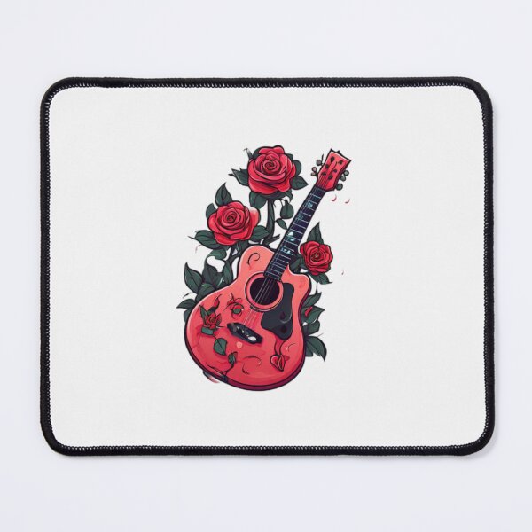 Item preview, Guitar and Flowers art designed and sold by Planetporridge.